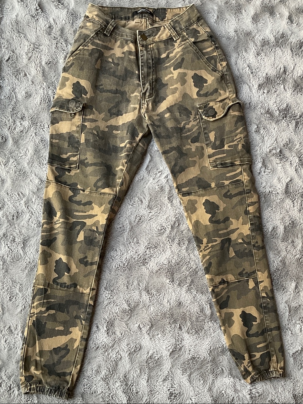 Camouflage Cargo Jogger Pants - Olive Camo